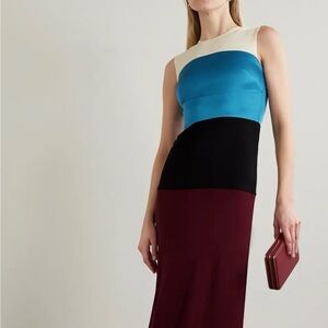 Tory Burch Black and Blue Maxi Dress-new with tags